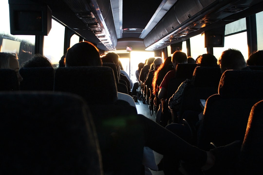 Passengers enjoying a ride on a bus to Slane Castle